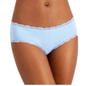 Jenni Cotton Lace Trim Hipster Pale Blue Ink XXL